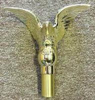 8-1/4" Metal Flying Eagle with Ferrule Gold - E-8 - 050002