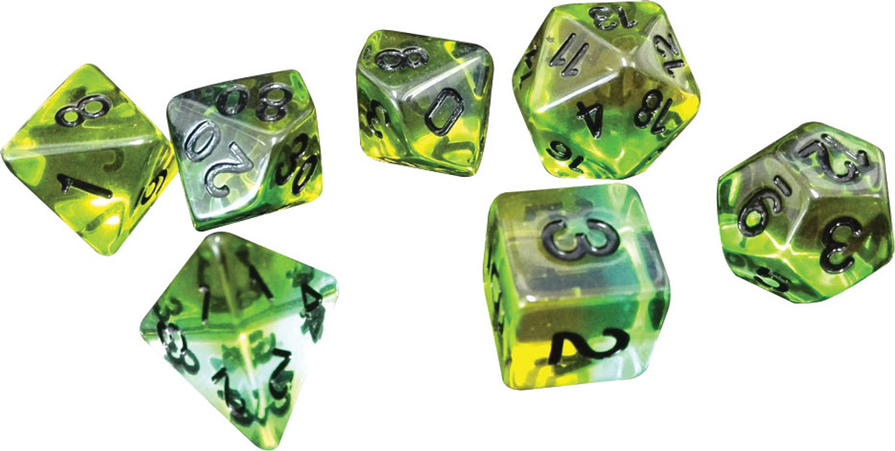 Dice And Gaming Accessories Polyhedral Rpg Sets Yellow And Green Rpg Dice Set 7 Mojito Tower Of Games Dice And Gaming Accessories Polyhedral Rpg Sets Yellow And Green Rpg Dice Set 7 Mojito Tower Of Games