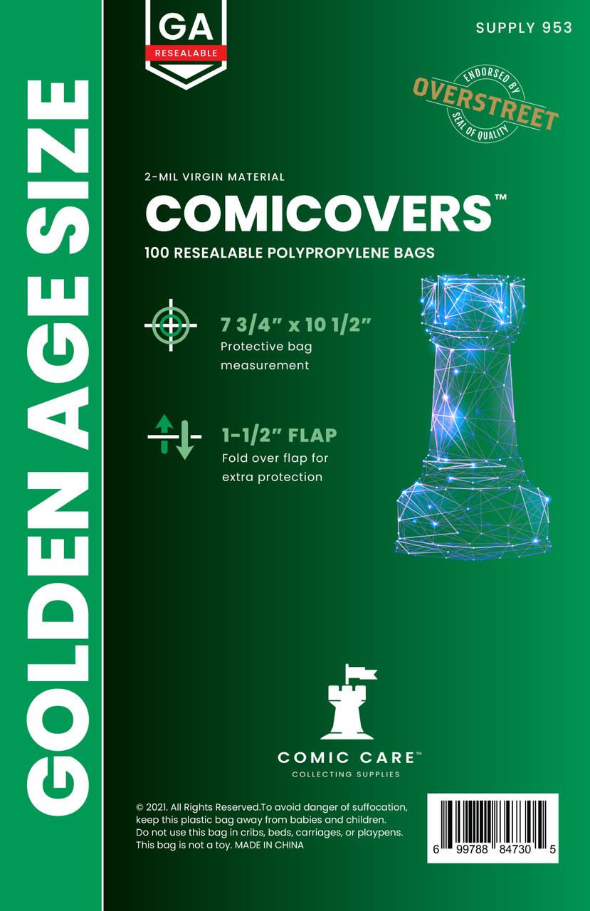 Resealable comic bags in archival quality acid free clear polypropylene. -  Preservation Equipment Ltd