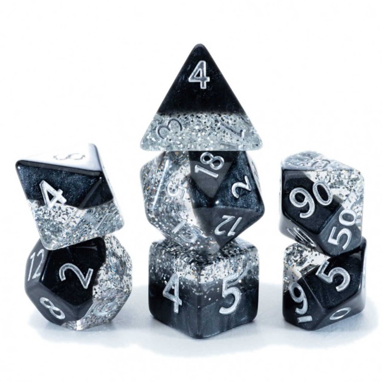 D20 Black/silver Dice Pattern D&D Inspired Great RPG Gift 16 Oz