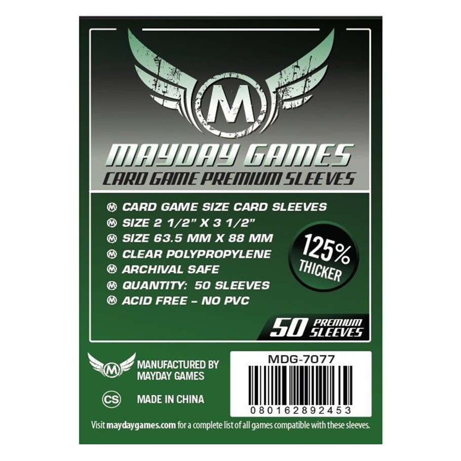 Premium Dark Green Card Sleeves 63.5 X 88 MM (50) - Tower of Games