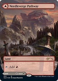 Needleverge Pathway // Pillarverge Pathway (Borderless) [Foil] - Secret Lair Series