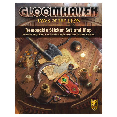 Board Games: Gloomhaven: Jaws Of The Lion Removable Sticker Set & Map
