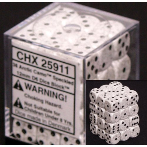 Dice and Gaming Accessories D6 Sets: Speckled - Speckled: 12mm D6 Arctic Camo (36)