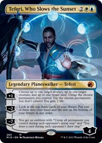 Teferi, Who Slows the Sunset (Borderless) [Foil] - Innistrad: Midnight Hunt