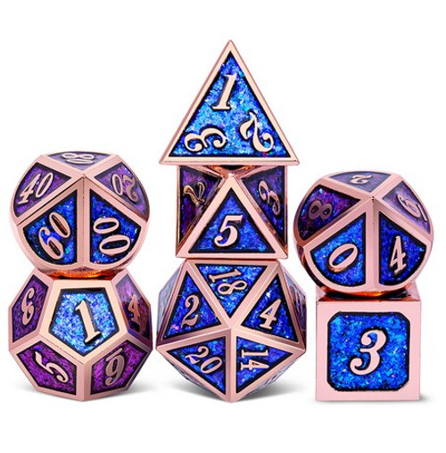 Dice and Gaming Accessories Polyhedral RPG Sets: Metal and Metallic - Babylon - Metal (7)