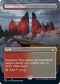 Sundown Pass (Borderless) [Foil] - Innistrad: Crimson Vow