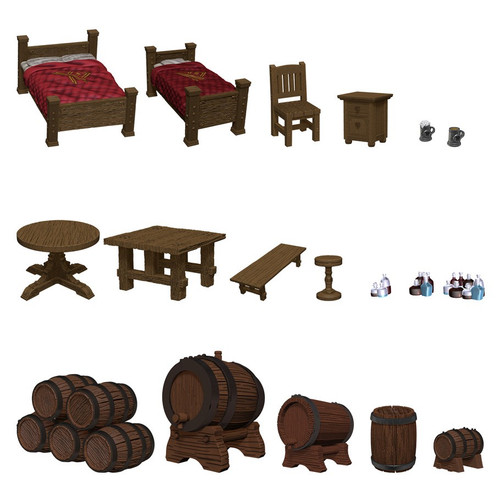 RPG Miniatures: Icons of the Realms - Yawning Portal Inn - Beds & Bottles