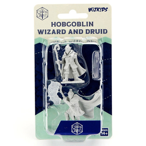 RPG Miniatures: Adventurers - Critical Role Unpainted Minis: Hobgoblin Wizard and Druid Male