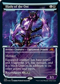 Blade of the Oni (Foil Etched) [Foil] - Kamigawa: Neon Dynasty