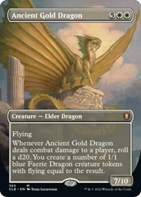 Ancient Gold Dragon (Borderless) [Foil] - Commander Legends: Battle for Baldur's Gate