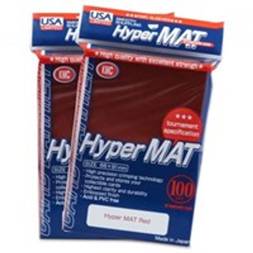 Card Sleeves: Solid Color Sleeves - Hyper Matte Red Standard Sleeves (100) 
