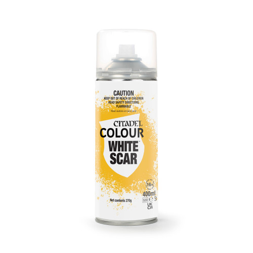 Spray Primers and Varnish: Citadel - Spray: White Scar (400mL)