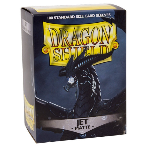 Card Sleeves: Solid Color Sleeves - Dragon Shields: (100) Matte Jet