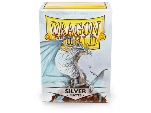 Card Sleeves: Solid Color Sleeves - Dragon Shields: (100) Matte Silver