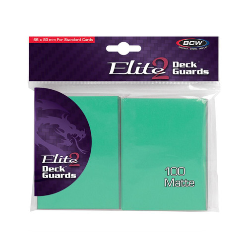 Card Sleeves: Solid Color Sleeves - Seafoam - Deck Guard - Elite2 - Anti-Glare Sleeves (100)