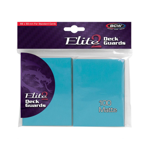 Card Sleeves: Solid Color Sleeves - Azure - Deck Guard - Elite2 - Anti-Glare Sleeves (100)