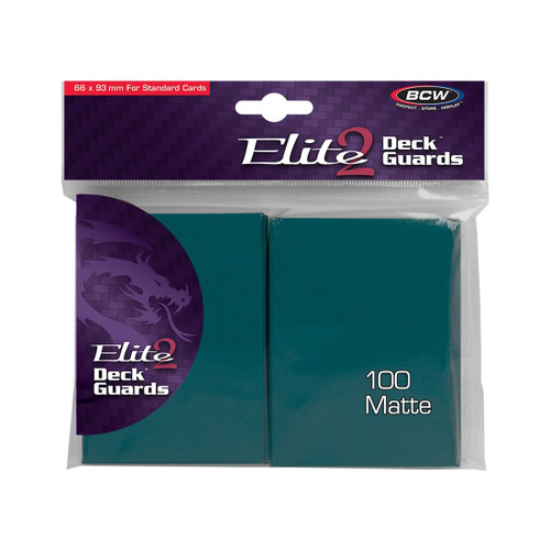 Card Sleeves: Solid Color Sleeves - Teal  - Deck Guard - Elite2 - Anti-Glare Sleeves (100)