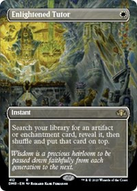 Enlightened Tutor (Borderless) [Foil] - Dominaria Remastered
