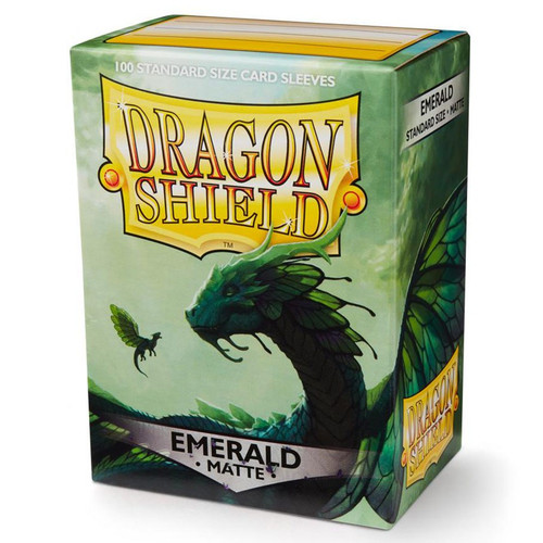 Card Sleeves: Solid Color Sleeves - Dragon Shields: (100) Matte Emerald