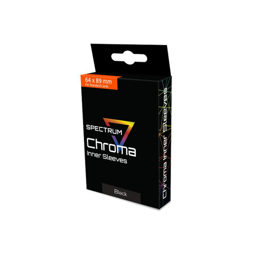 Card Sleeves: Solid Color Sleeves - Chroma Inner Sleeve: Black (100)