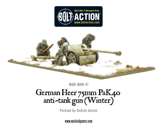 Bolt Action: German - Germany - Heer 75mm PaK 40 Anti-Tank Gun (Winter)