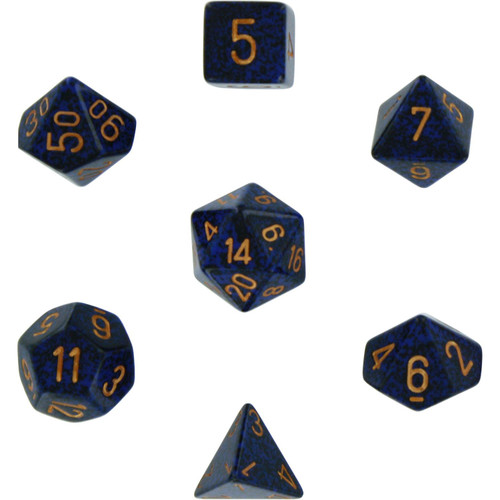 Dice and Gaming Accessories Polyhedral RPG Sets: Speckled - Speckled: Golden Cobalt (7)