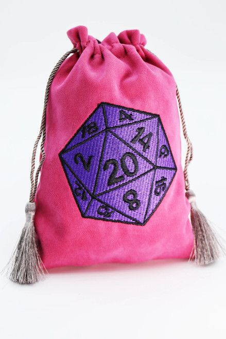 Dice and Gaming Accessories Other Gaming Accessories: Dice Bag - Purple D20