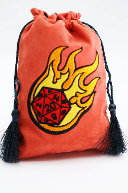 Dice and Gaming Accessories Other Gaming Accessories: Dice Bag - Dice Fire Ball