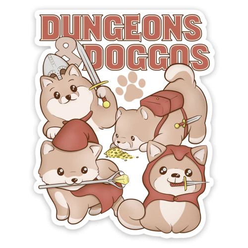 Dungeons & Doggos - Cut Vinyl Sticker