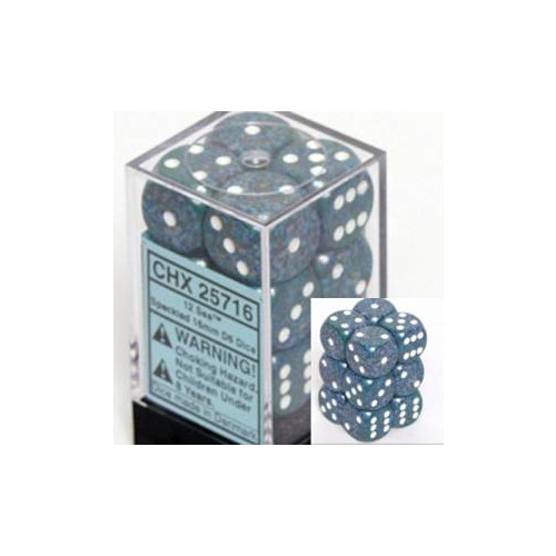 Dice and Gaming Accessories D6 Sets: Speckled - Speckled: 16mm D6 Sea (12)