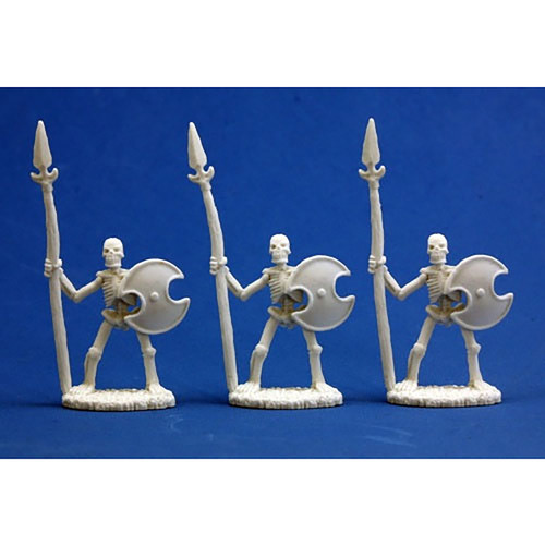 RPG Miniatures: Reaper Minis - Dark Heaven Bones: Skeletal Spearmen (3)
