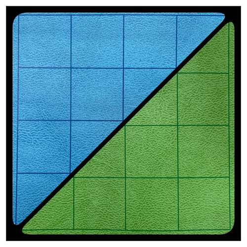 1in Reversible Battlemat with Blue-Green Squares 