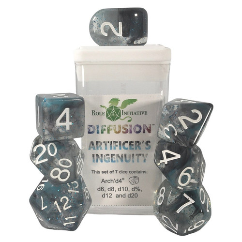 Dice and Gaming Accessories Polyhedral RPG Sets: Glitter - Polyhedral: Diffusion Artificer's Ingenuity (7)