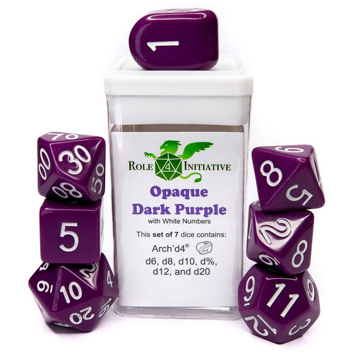 Dice and Gaming Accessories Polyhedral RPG Sets: Purple and Pink - Polyhedral: Opaque Dark Purple