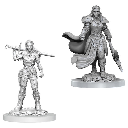 RPG Miniatures: Adventurers - D&D Nolzur's Marvelous Unpainted Minis: Orc Fighter Female