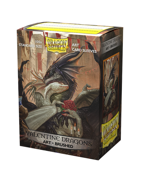 Card Sleeves: Dragon Shields: (100) Brushed Art - Valentine Dragons 2021