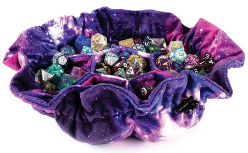 Dice and Gaming Accessories Dice Bags: Velvet Compartment Dice Bag with Pockets - Nebula