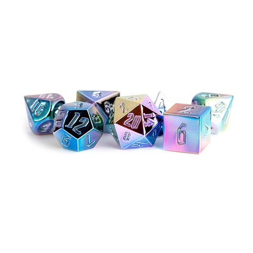 Dice and Gaming Accessories Polyhedral RPG Sets: Multicolored - Metallic Aegis Rainbow (7)