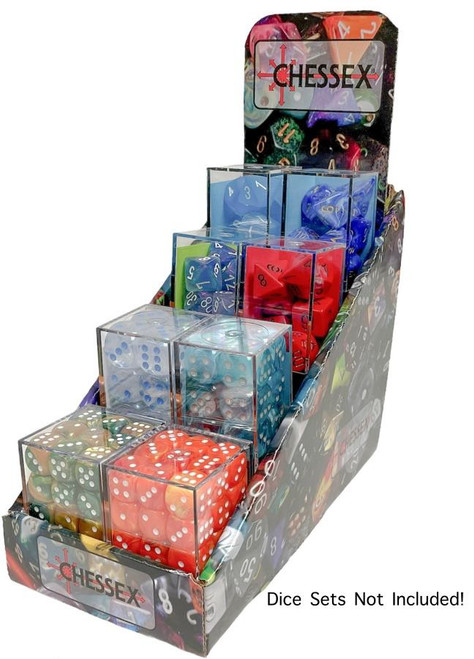 Dice and Gaming Accessories Dice Towers and Trays: Empty Full-Color Cardboard Dice Set Display (holds 8)