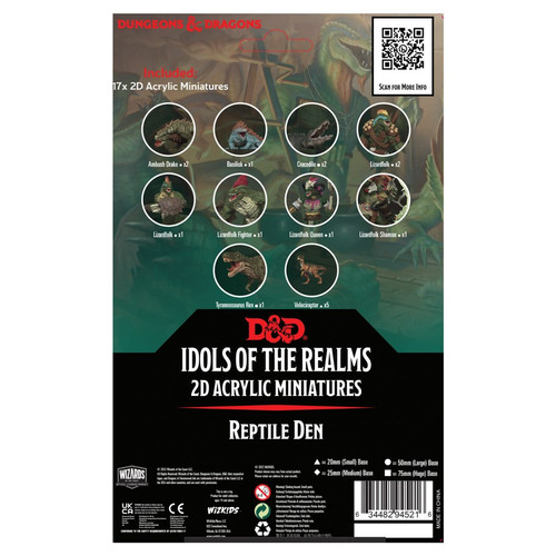 RPG Miniatures: Icons of the Realms - D&D Minis: Scales & Tales: Reptile Den (2D)