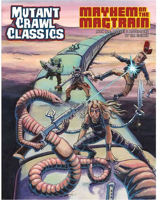 Miscellanous RPGs: Mutant Crawl Classics: #14 Mayhem on the Magtrain