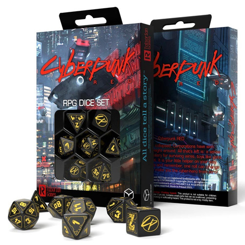 Dice and Gaming Accessories Game-Specific Dice Sets: Cyberpunk Red: Dice Set Wet Work (7)