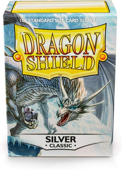 Card Sleeves: Solid Color Sleeves - Dragon Shields: (100) Silver