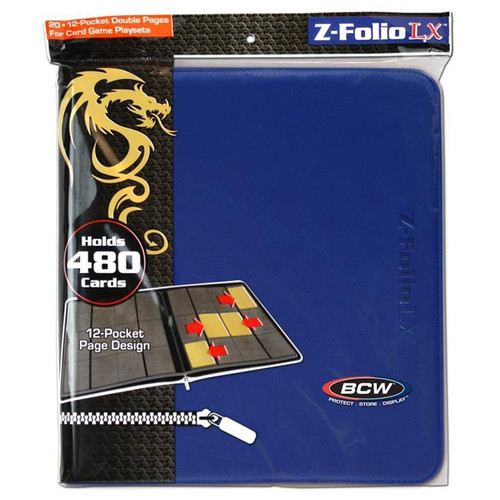 Card Binders & Pages: Binder: Zipper Folio 12pkt: LX BU