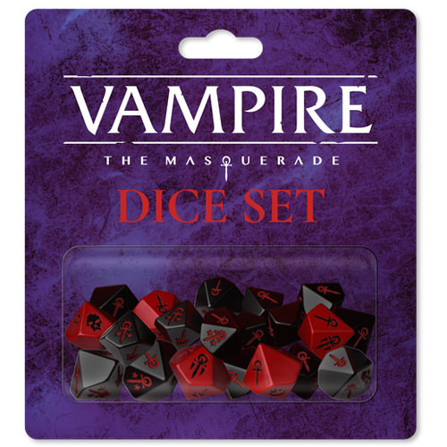 Dice and Gaming Accessories Game-Specific Dice Sets: Vampire The Masquerade: 5th Edition Dice (18)