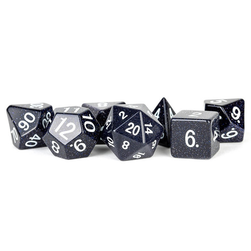 Dice and Gaming Accessories Polyhedral RPG Sets: Blue and Turquoise - 16mm Blue Sandstone (7)