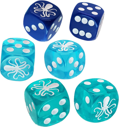 Dice and Gaming Accessories D6 Sets: Octupus Dice Set (6)