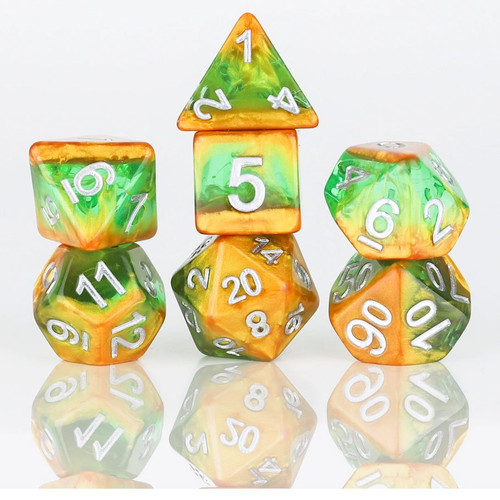 Dice and Gaming Accessories Polyhedral RPG Sets: RPG Dice Set (7): Rainforest