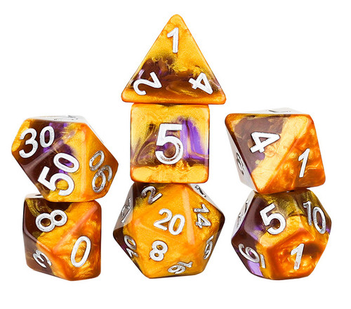 Dice and Gaming Accessories Polyhedral RPG Sets: RPG Dice Set (7): Amethyst Geode